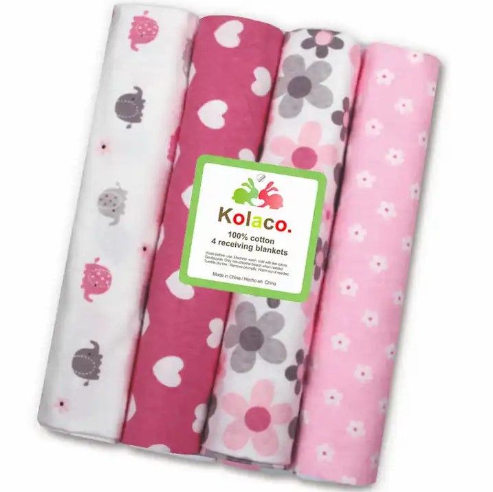 4-pack Baby Receiving Blankets Flannels