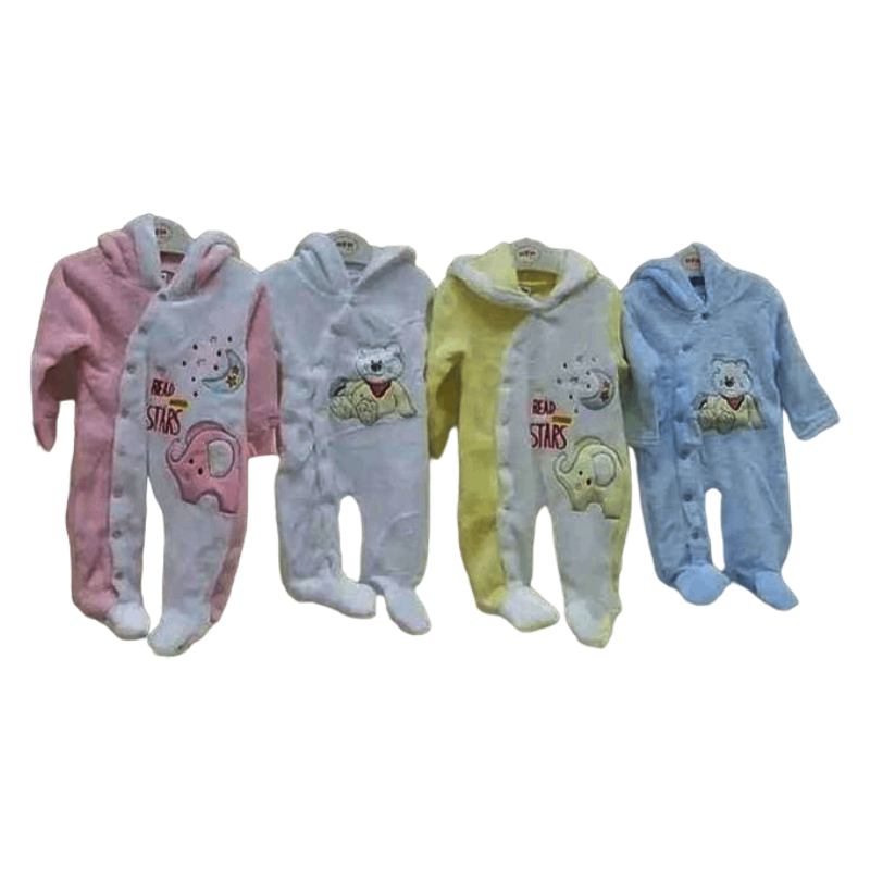 100% Cotton Fleece Light Baby Romper