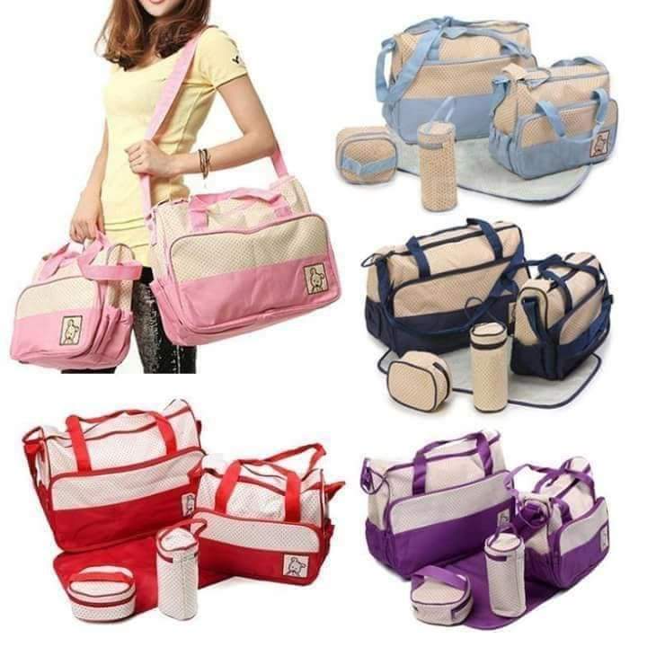 Elegant New Design 5 In 1 Baby Diaper Bag