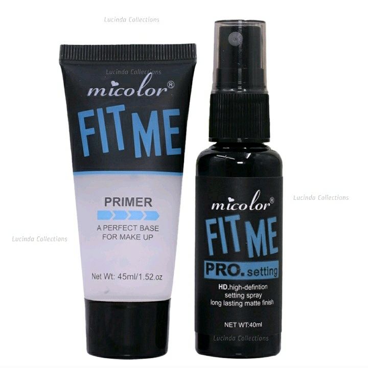 2 In 1 Micolor Fit Me Primer + Pro. Setting Spray Fixer HD High Definition long lasting Matte finish base for Makeup