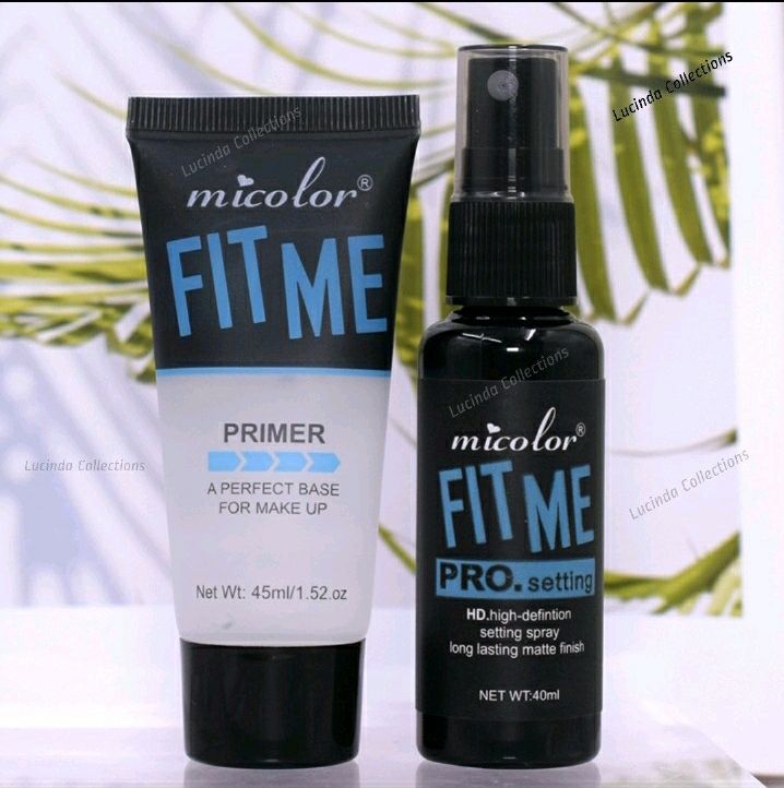 2 In 1 Micolor Fit Me Primer + Pro. Setting Spray Fixer HD High Definition long lasting Matte finish base for Makeup