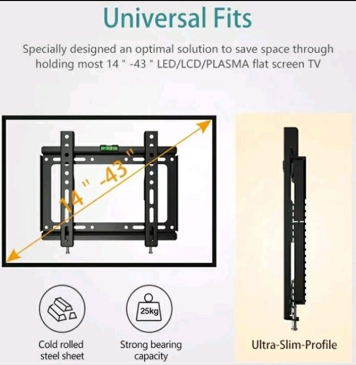 TV Wall Mount TV Stand 14″-43″ Solid Wall mount suitable for 14 inch to 43 inch Tv