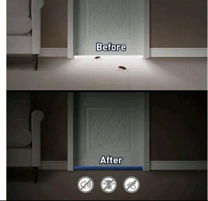 Under The Door Space Sealer, Adjustable Silicone Rubber Door Bottom Seal Strip Weatherstrip