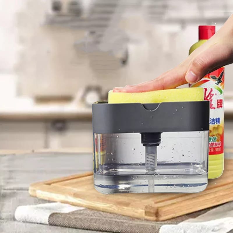 2 in 1 Soap Dispenser pump and Sponge Holder,  Soap Holder Dish Kitchen Soap Pump