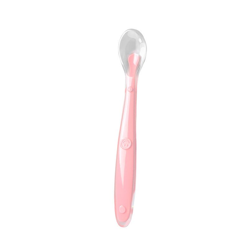 Baby Feeding Spoon Soft Silicone Spoons Training Spoon Temperature Sensing Feeding Feeder Flatware for Child kids Infants