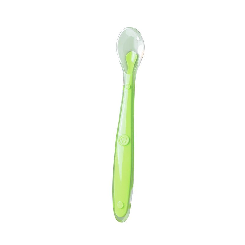 Baby Feeding Spoon Soft Silicone Spoons Training Spoon Temperature Sensing Feeding Feeder Flatware for Child kids Infants