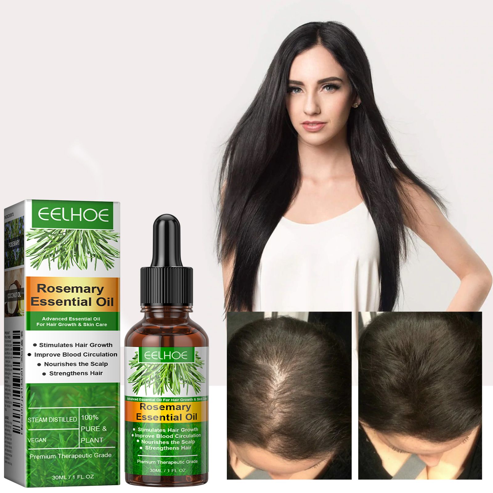 30ml Hair Growth Rosemary Oil Fast Growing Hair Essential Oil Beauty Hair Care Prevent Hair Loss Scalp For Men Women