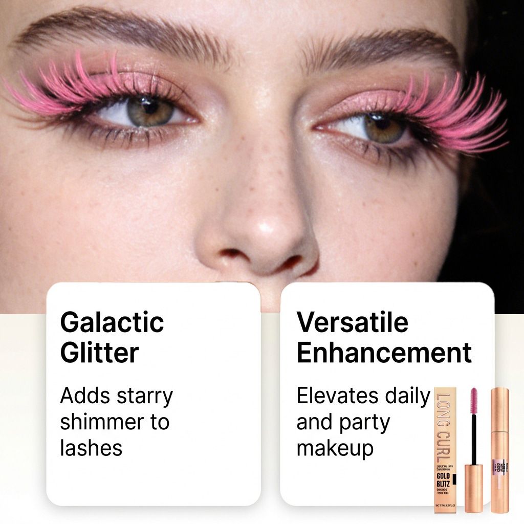 Colorful curling eye black, pink natural long-lasting setting waterproof non-smudging eye black, eye makeup product view 7