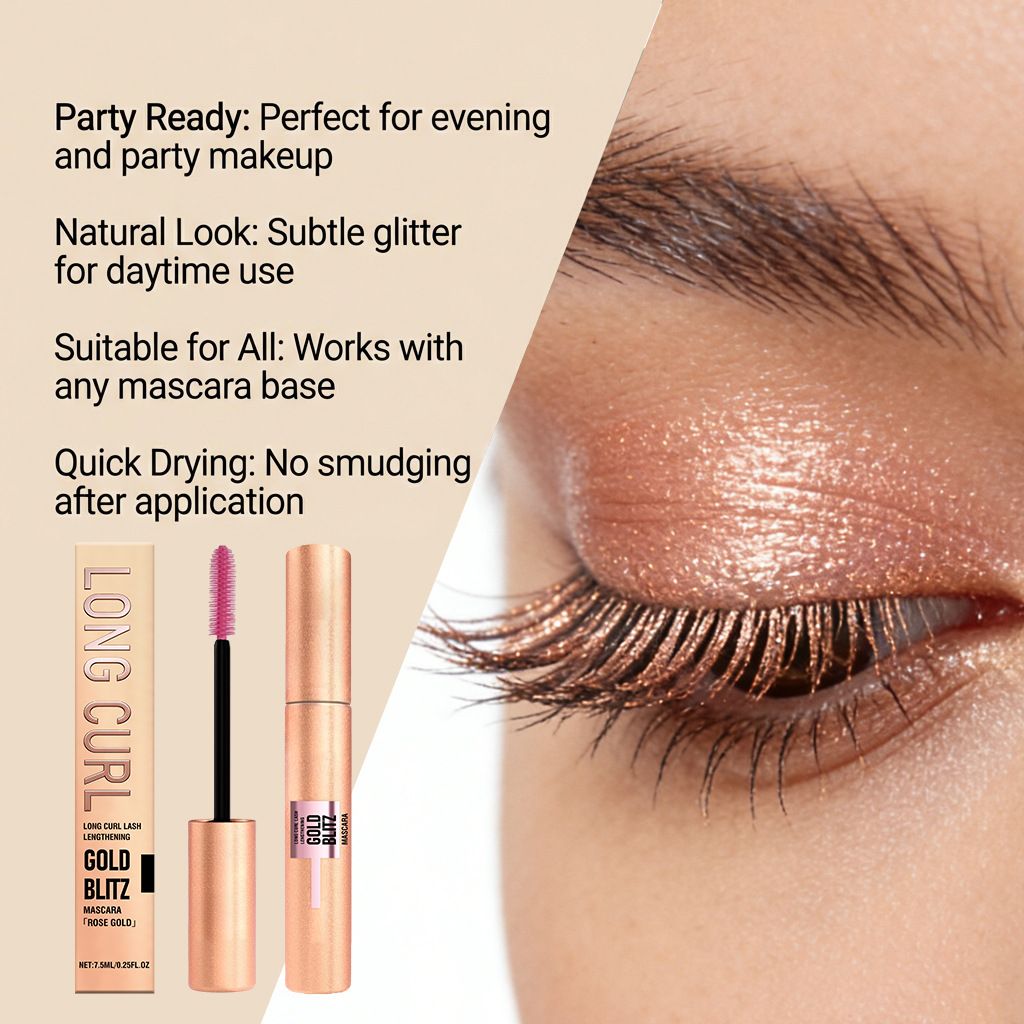 Colorful curling eye black, pink natural long-lasting setting waterproof non-smudging eye black, eye makeup product view 8
