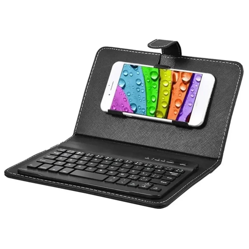 Wireless Bluetooth Rechargeable Mini Keyboard with Case For Smartphones Tablets Ipad Gaming Keyboard For Android iOS Wndows