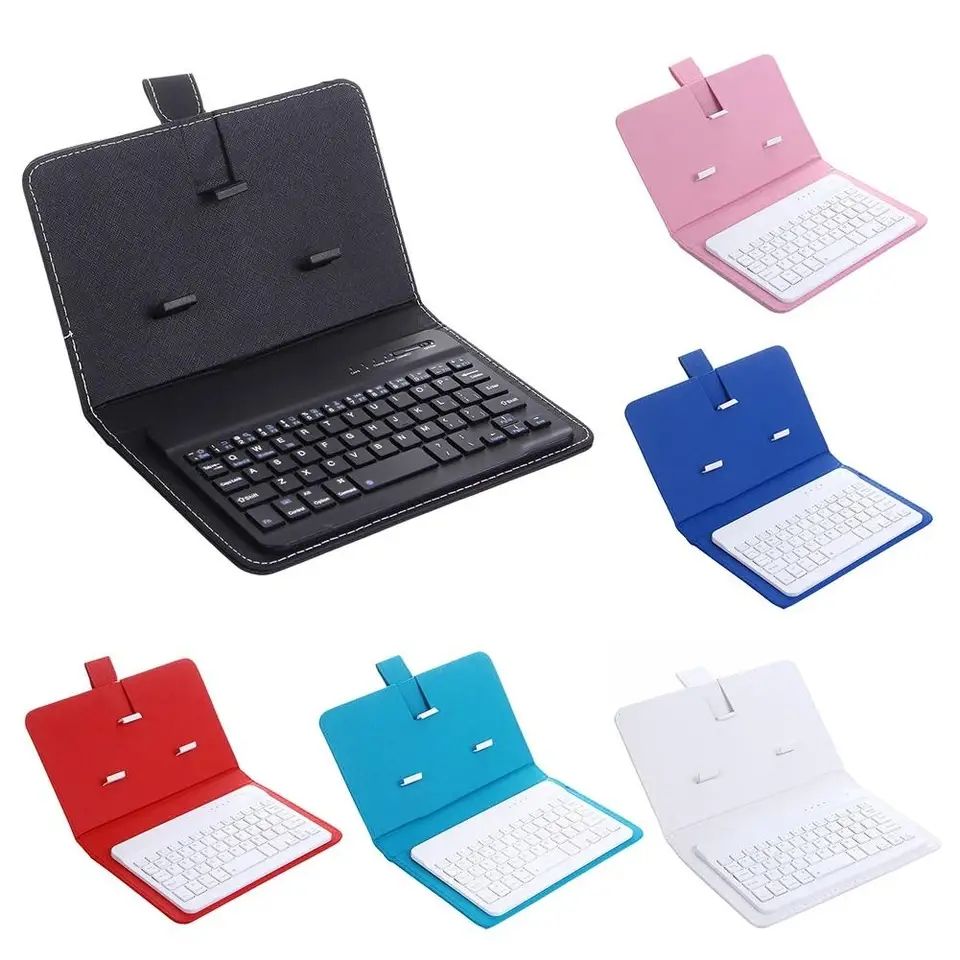 Wireless Bluetooth Rechargeable Mini Keyboard with Case For Smartphones Tablets Ipad Gaming Keyboard For Android iOS Wndows