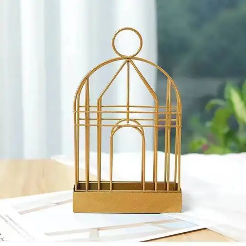 Creative Birdcage shape mosquito coil holder Retro Portable Iron Mosquito Coil rack Incense Burner Metal Frame