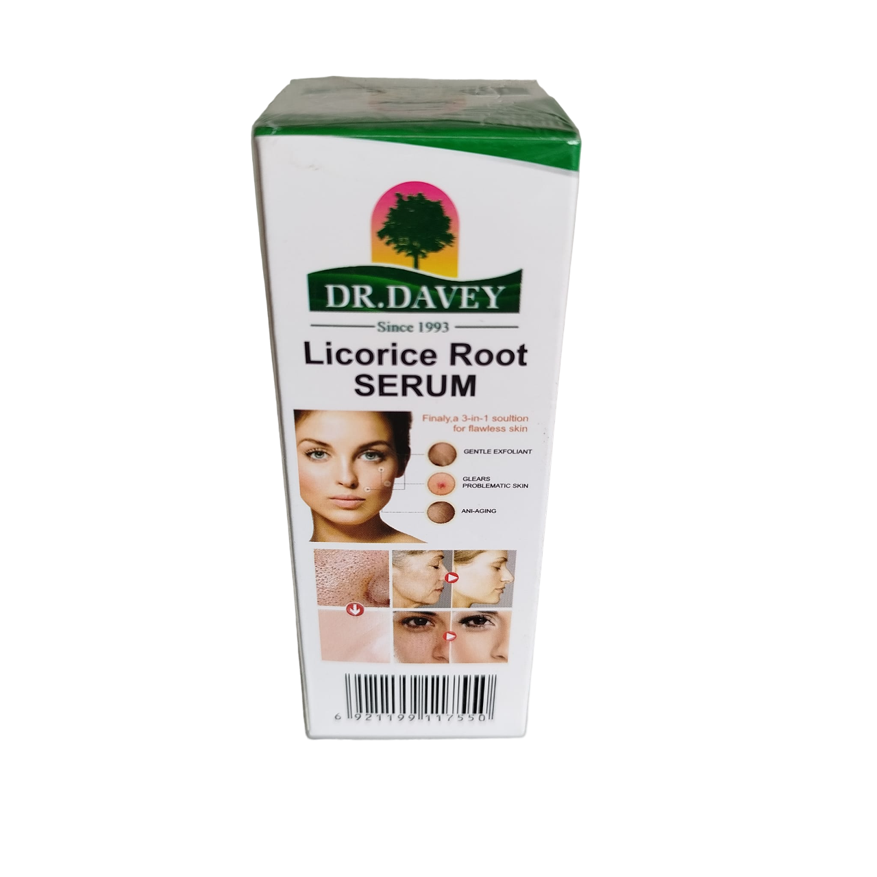 Dr Davey Fluid Extract Face Serum with NIACINAMIDE & Licorice. Removes Acne, Dark Spots, Wrinkles, Moisturizes, Reduces Breakouts, Irritations, Blemishes, Age Spots, Smooths, Evens, Softens & Firms.