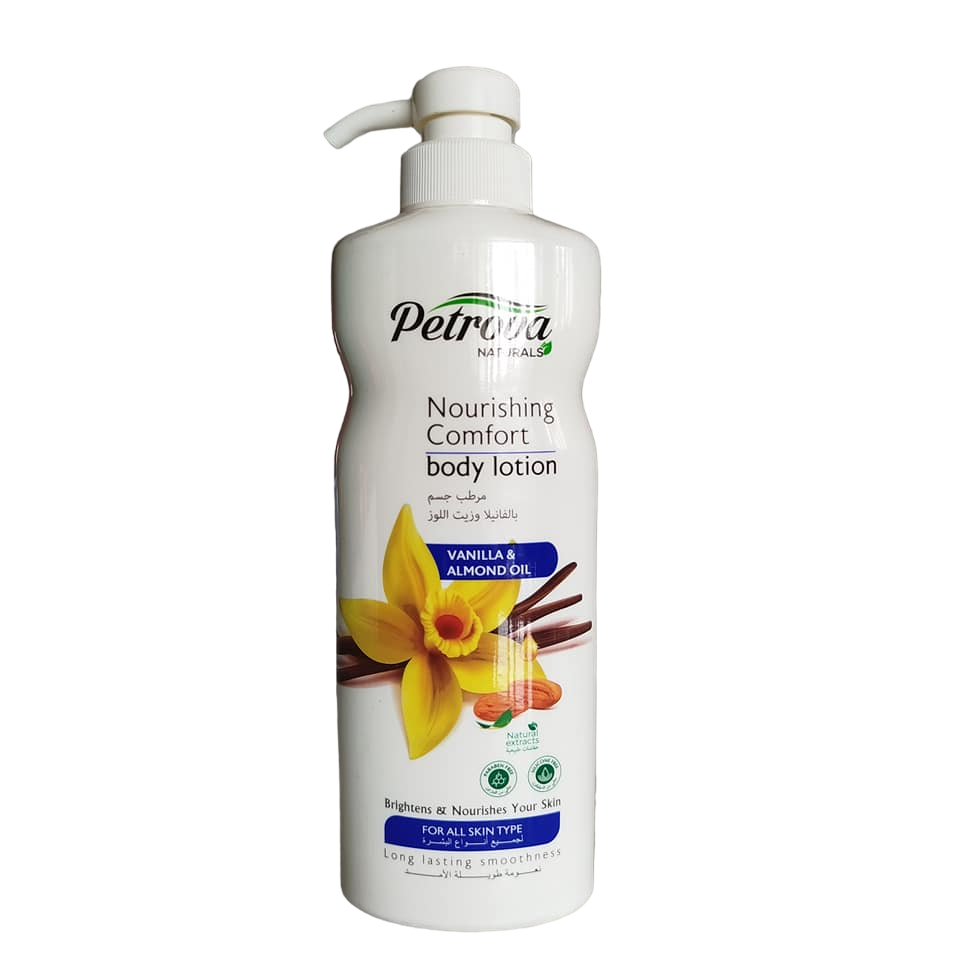 Petrova ALMOND OIL & VANILLA Body Lotion. Moisturizes, Brightens, Glows, Slows Aging, Remove Wrinkles, Spots, Scars, Dark marks, Smooths, Nourishes, Brightens & Moisturizes