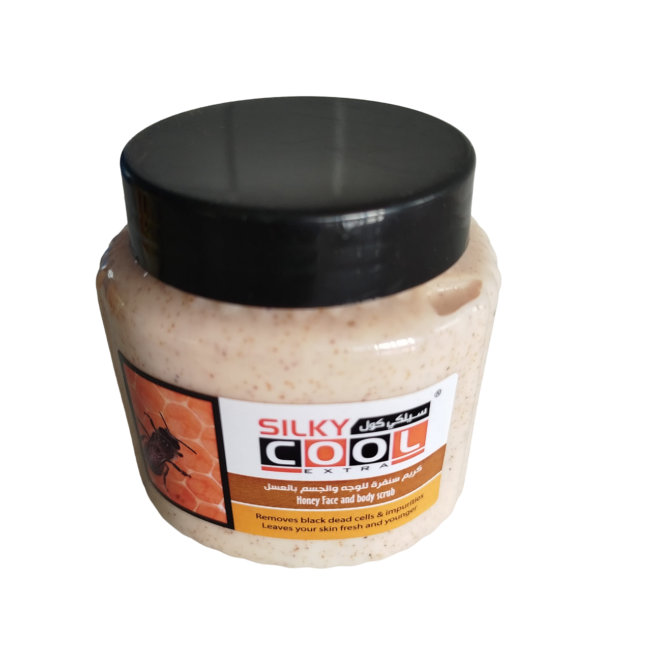 Silky Cool HONEY Face & Body Scrub. Removes black dead cells, Impurities,  Makes skin young, Leaves skin fresh, Exfoliates, Removes blemishes, Softens, Moisturizes, Smooths and Glows