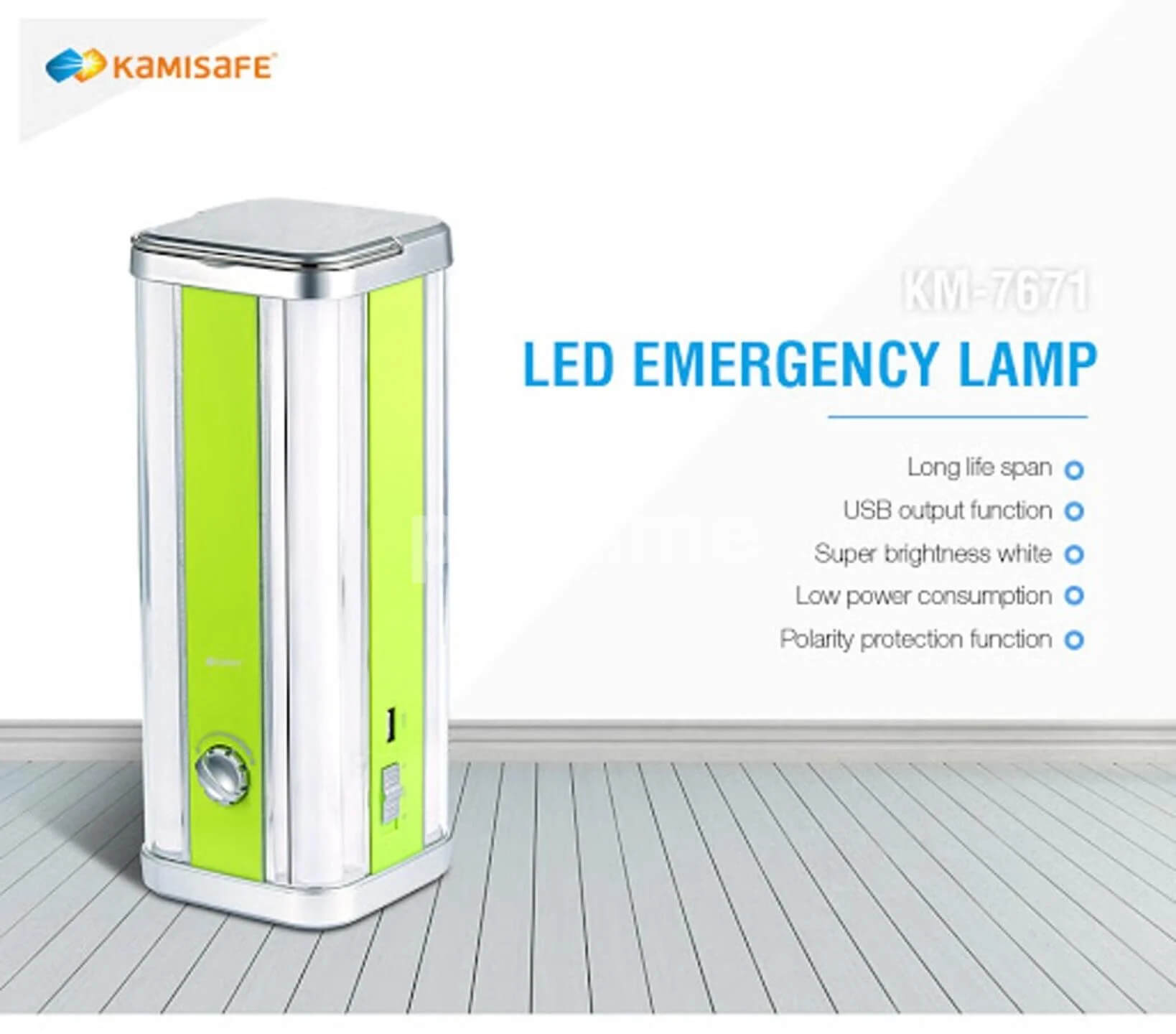 Kamisafe Rechargeable KM-7671 Emergency Led Lamb