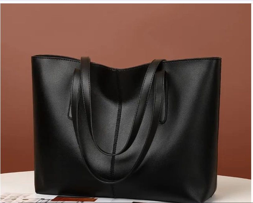 Women PU Leather Handbags Big Capacity Tote Bags Retro Double Strap Shoulder Bag Female bags