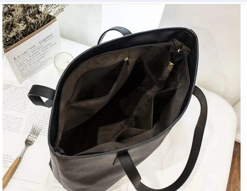 Women PU Leather Handbags Big Capacity Tote Bags Retro Double Strap Shoulder Bag Female bags