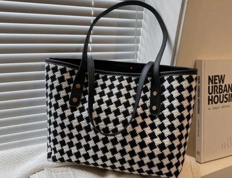 New arrival Checked Handbags Large Capacity Ladies Bags Fashion Single Shoulder Bags Splicing Tote Women's Bags
