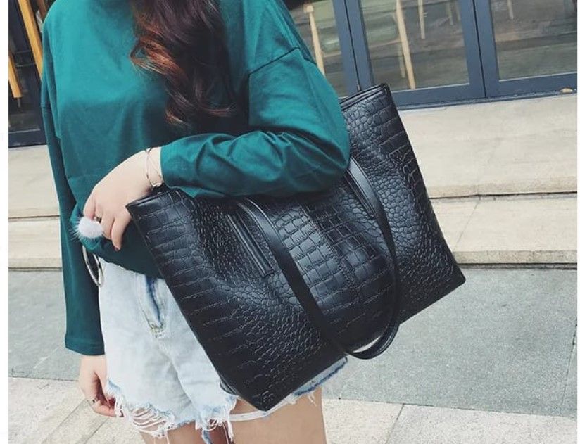 Handbag Ladies Shoulder Bags PU Leather Pattern Printing Female Casual Trend Tote Bag Women Handbags