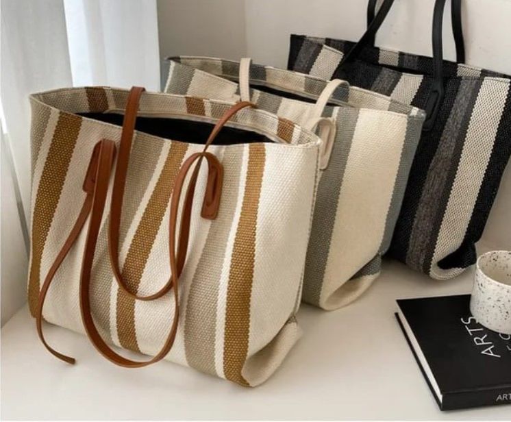 New Arrivals Ladies Bag Big stripes Fashion Bag Women's Casual Trend Shoulder Bag Tote Bag