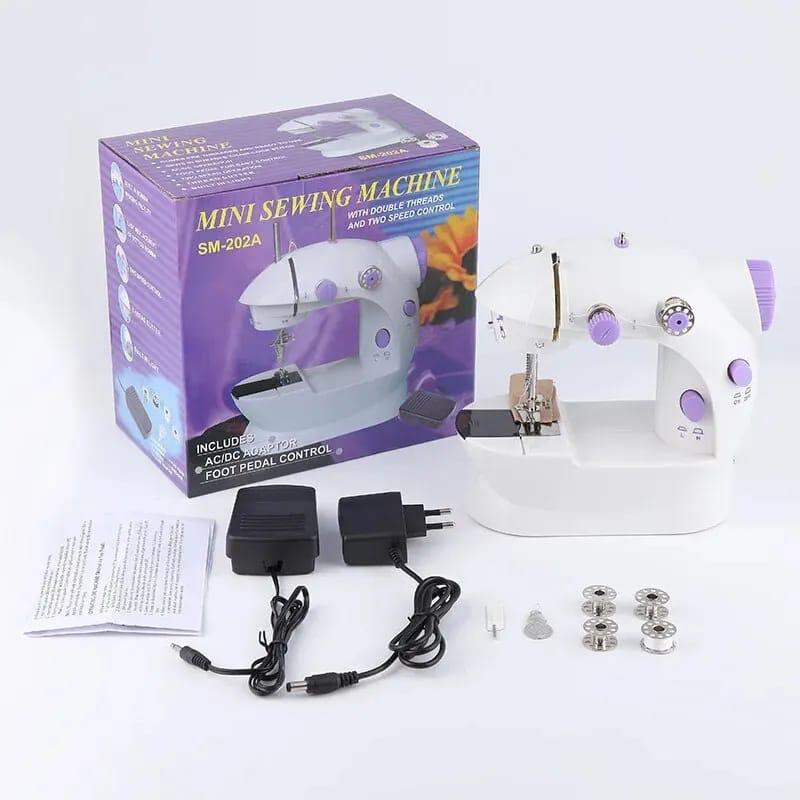 Mini Electric sewing machine Fitted with double thread and two speed control  Includes AC/DC adaptor  Very good long lasting quality
