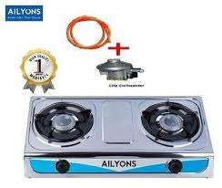 AILYONS 2 Burner Table Top + Pipe & Regulator