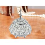 Crystal Candle Holder Jewelry Box Table Candle Shade For Home Silver