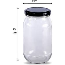 Generic 4 Pcs Glass Jars 500ml