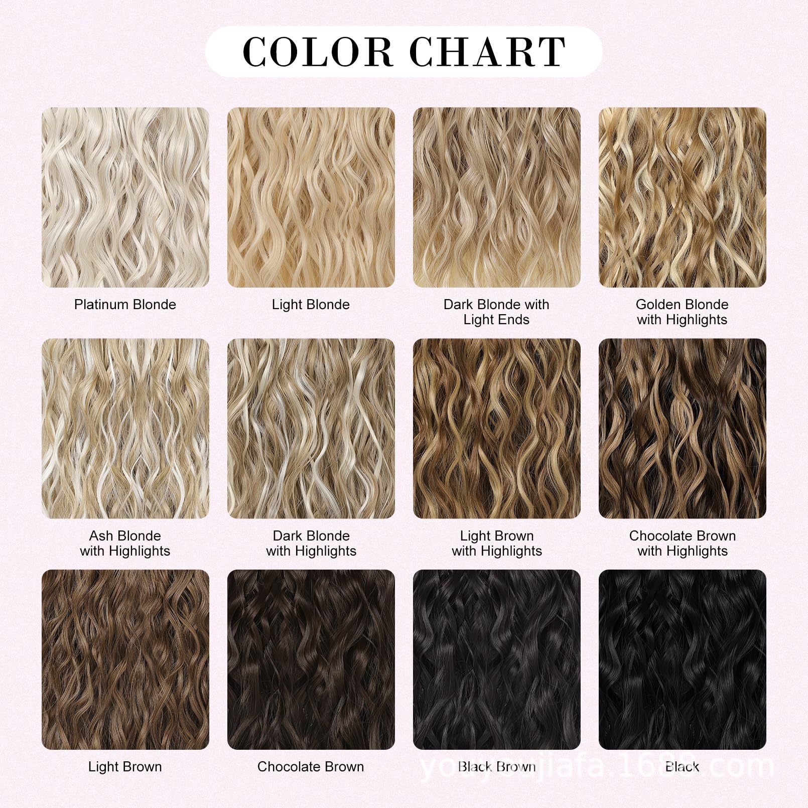 4pcs/set clip hair extension sythentic hair water wave texture 12" hair extension