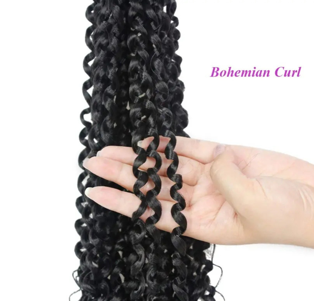 Africa braid hair extension synthetic braid hair water wave curly hair extension wig
