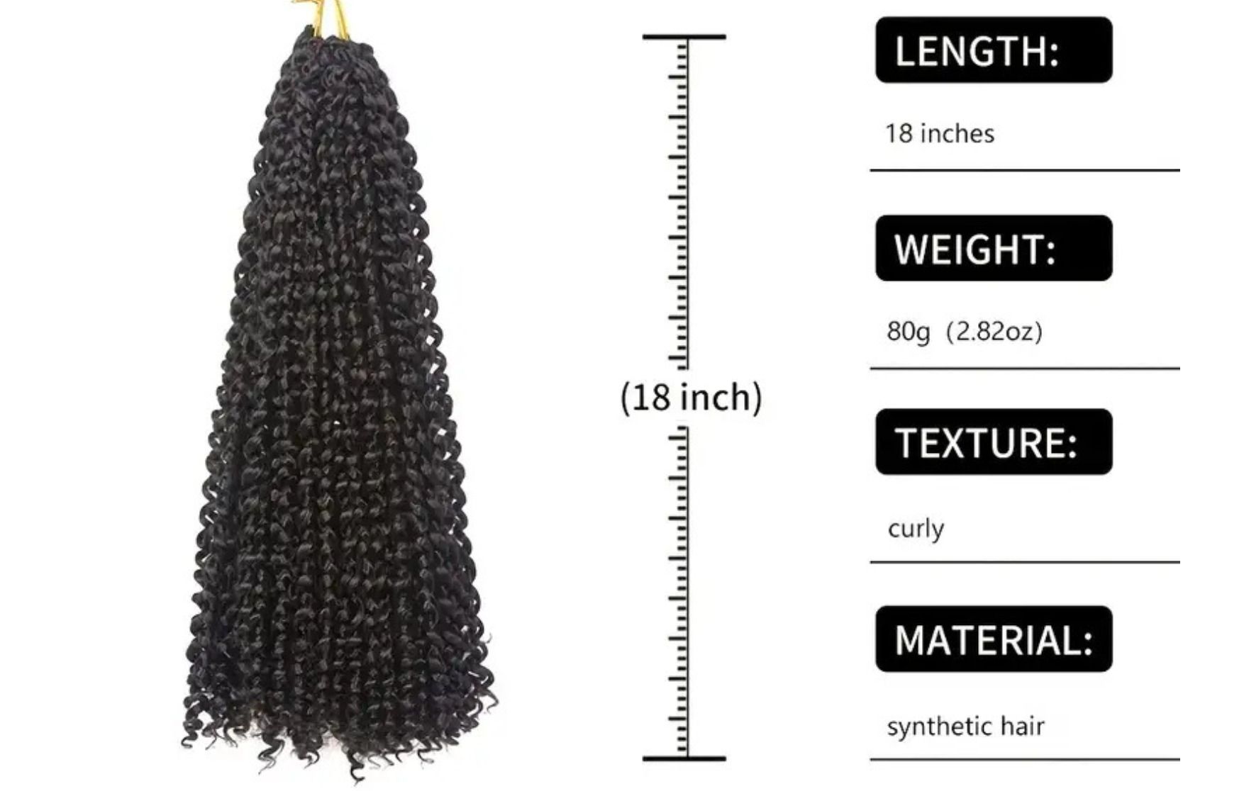 Africa braid hair extension synthetic braid hair water wave curly hair extension wig
