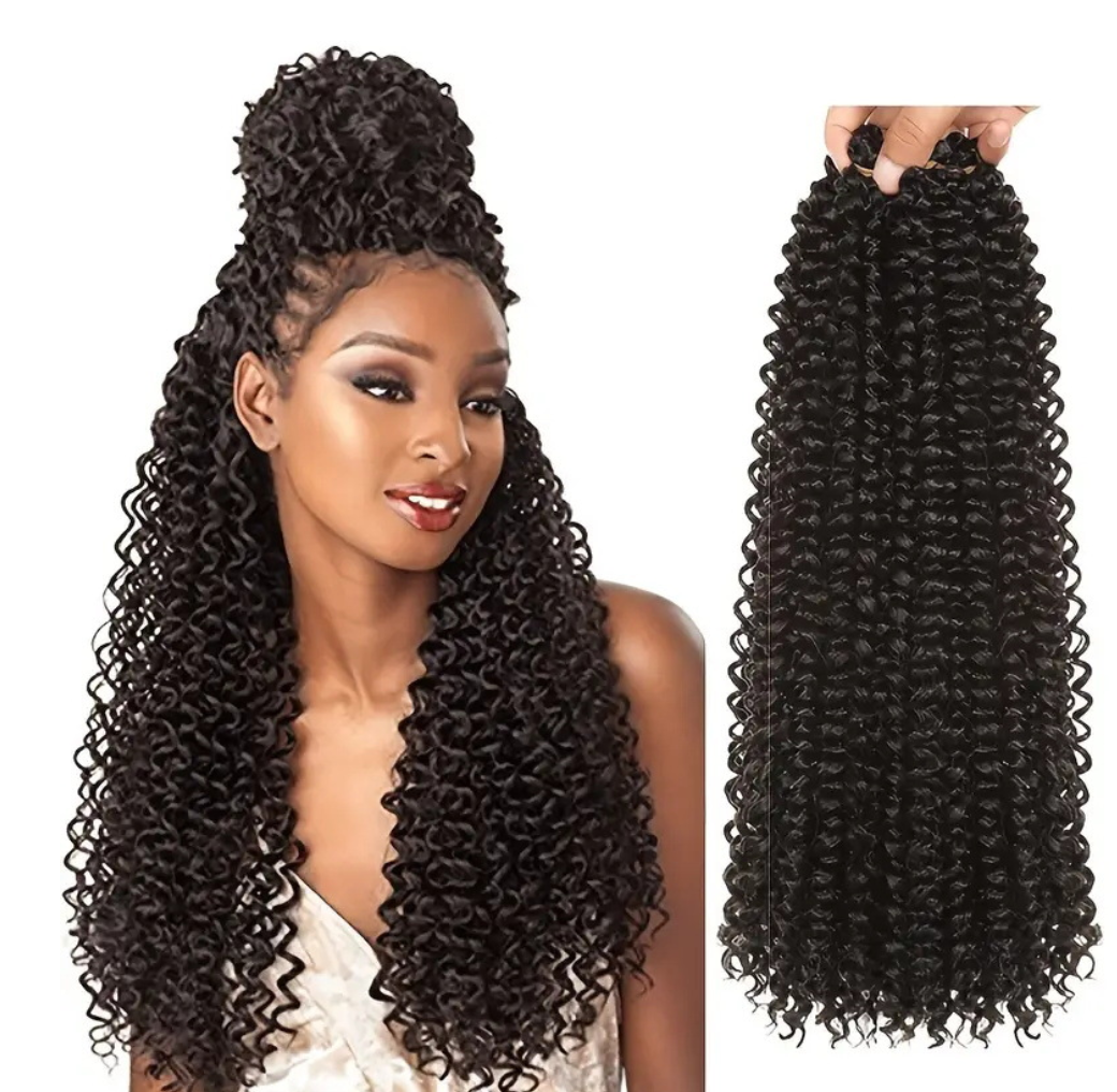 Africa braid hair extension synthetic braid hair water wave curly hair extension wig