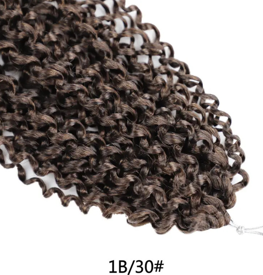 Africa braid hair extension synthetic braid hair water wave curly hair extension wig