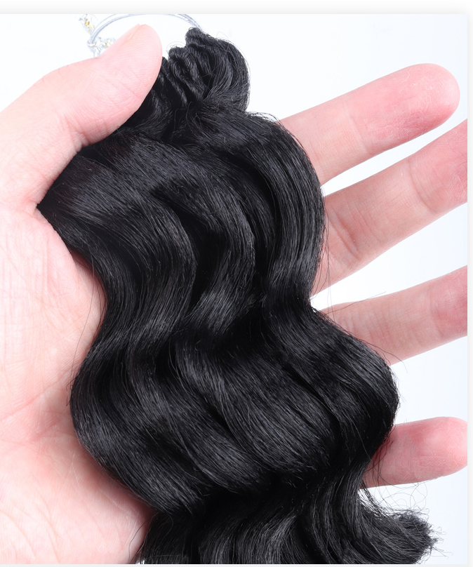 African curly dreadlocks water wave sythentic braid hair extension