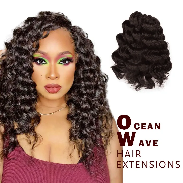 African curly dreadlocks water wave sythentic braid hair extension
