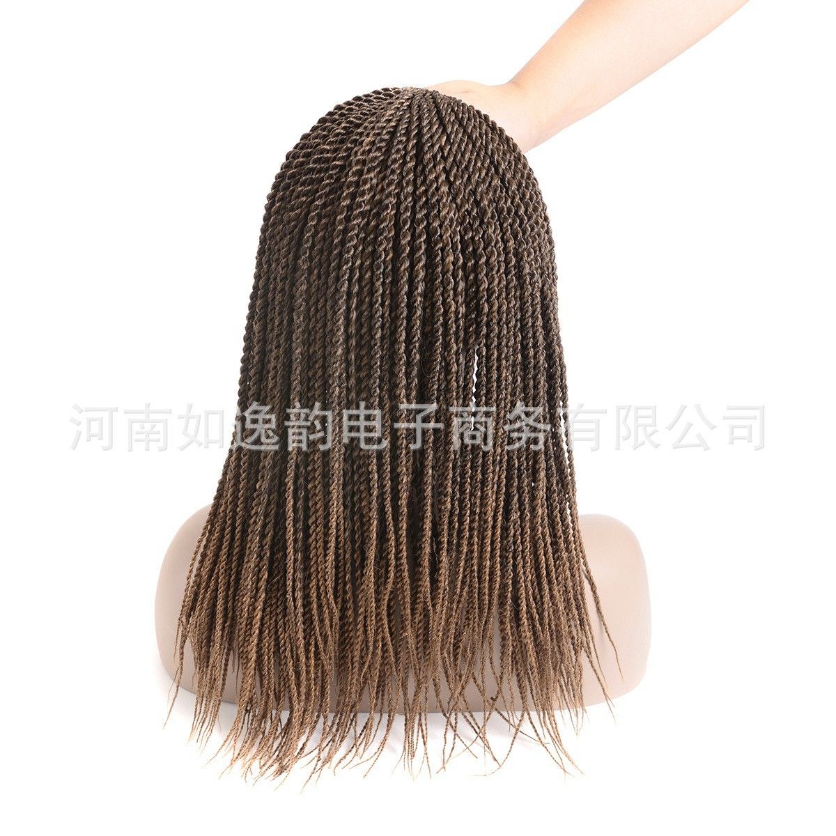 18" 80g Two braids hand rub braid wig synthetic fiber Africa Senegal Twist