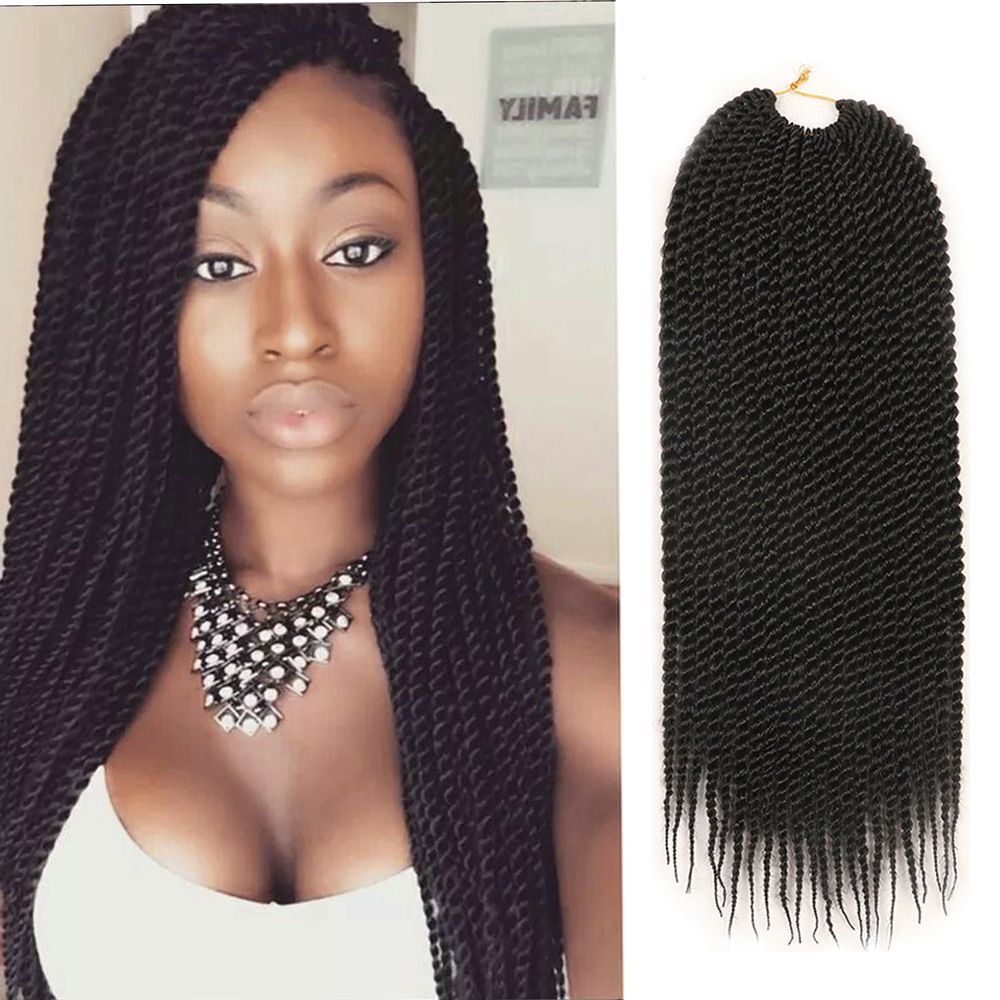 18" 80g Two braids hand rub braid wig synthetic fiber Africa Senegal Twist