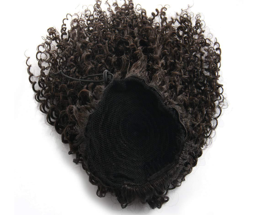 15” 20g Small African curly ponytail wig Fluffy explosive caterpillar chemical fiber hair drawstring short ponytail