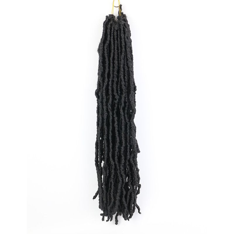 24 inch earthworm worm Nu locs Faux locs African dreadlocks chemical fiber crochet hair braided hair wig braid