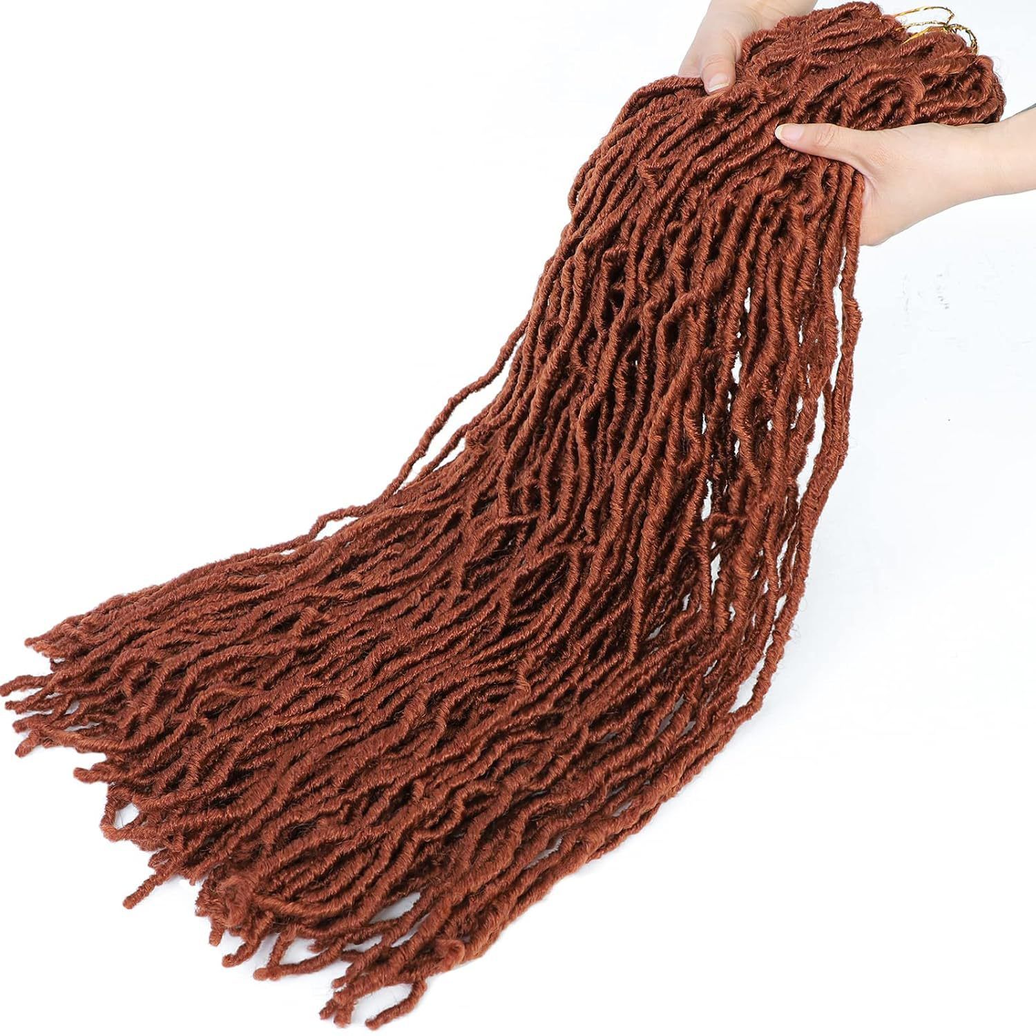 24 inch earthworm worm Nu locs Faux locs African dreadlocks chemical fiber crochet hair braided hair wig braid