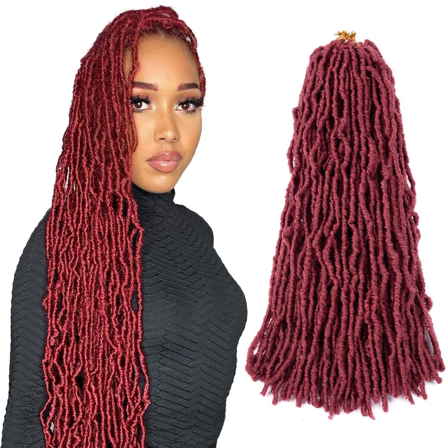 24 inch earthworm worm Nu locs Faux locs African dreadlocks chemical fiber crochet hair braided hair wig braid