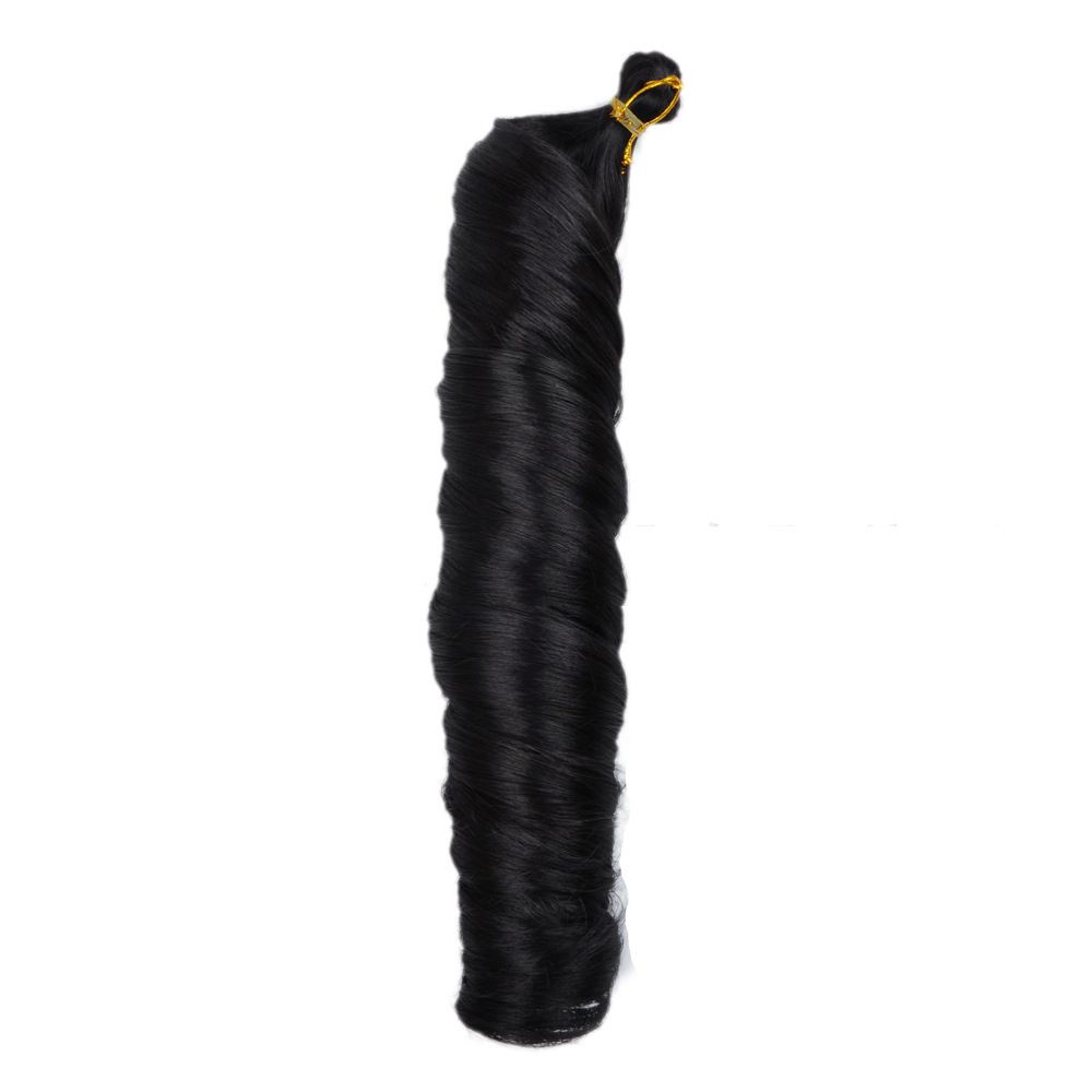 Big roll 24inch wigFrench Loose spiral  Crochet Brai
ds Hai African dreadlocks chemical fiber crochet hair braided hair wig braid