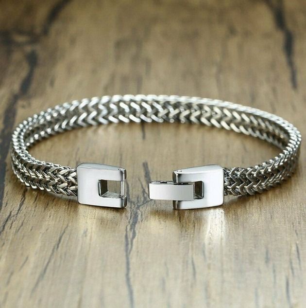 2024 Africa Fashion New Titanium Steel Men's Bracelet Domineering Cool Business Men Male Collegue Students Jewellry Gold Silver Black 3 Colors 3PCS/Set Men's Personality Charm Bracelet