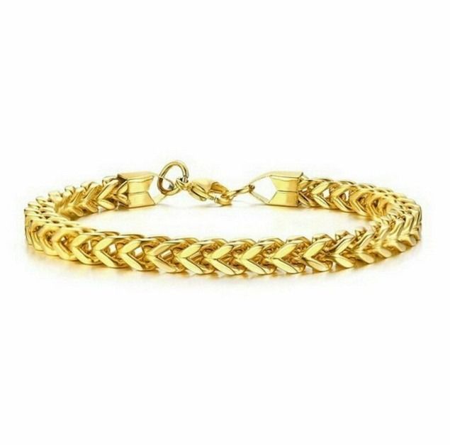 2024 Africa Fashion New Titanium Steel Men's Bracelet Domineering Cool Business Men Male Collegue Students Jewellry Gold Silver Black 3 Colors 3PCS/Set Men's Personality Charm Bracelet