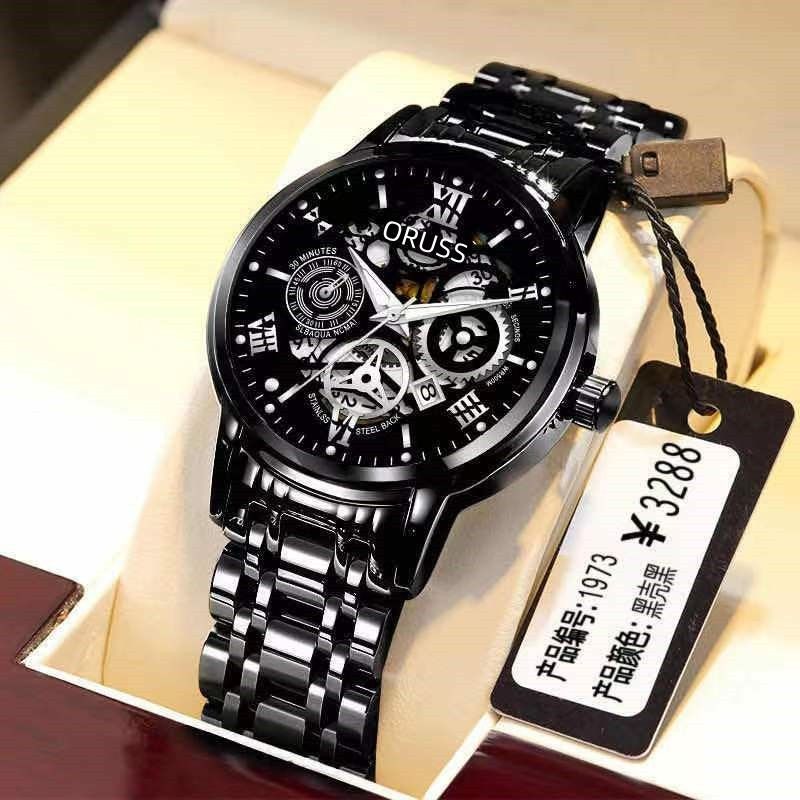 Swiss Brand Genuine Men's Watch Luminous Waterproof Fashionable And Personalized Design New Fully Automatic Movement Men's Watch Business Watch Personalized Cool Boy Trendy Men's Watch