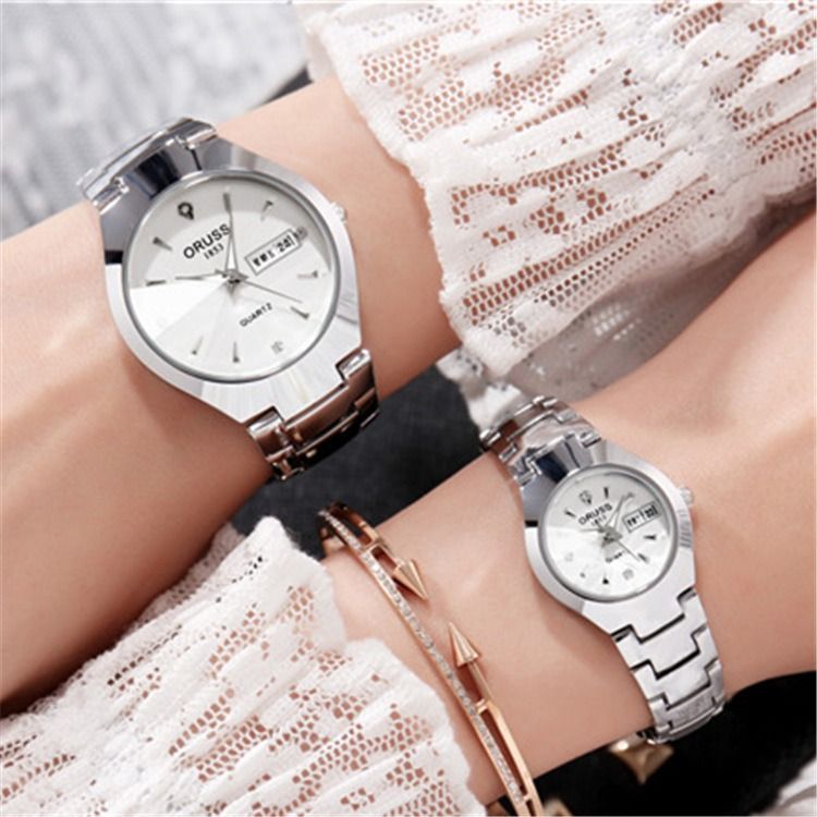 Oryshi Couple Watch Men's And Women's Gift Watch Night Glow Fashion Men's And Women's Pair Student Watch Business Watch Leisure Couple Watch Men's And Women's Love Fashion Gift