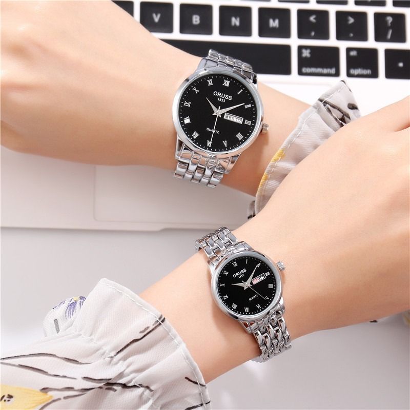 Oryshi Couple Watch Men's And Women's Gift Watch Night Glow Fashion Men's And Women's Pair Student Watch Business Watch Leisure Couple Watch Men's And Women's Love Fashion Gift