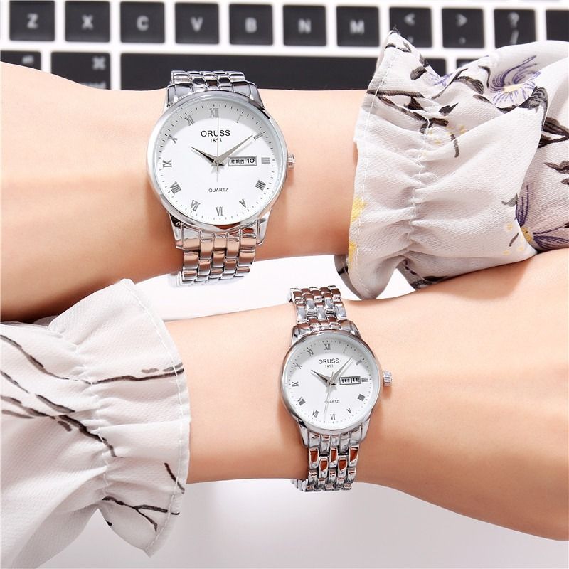 Oryshi Couple Watch Men's And Women's Gift Watch Night Glow Fashion Men's And Women's Pair Student Watch Business Watch Leisure Couple Watch Men's And Women's Love Fashion Gift