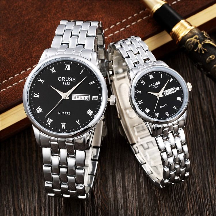 Oryshi Couple Watch Men's And Women's Gift Watch Night Glow Fashion Men's And Women's Pair Student Watch Business Watch Leisure Couple Watch Men's And Women's Love Fashion Gift